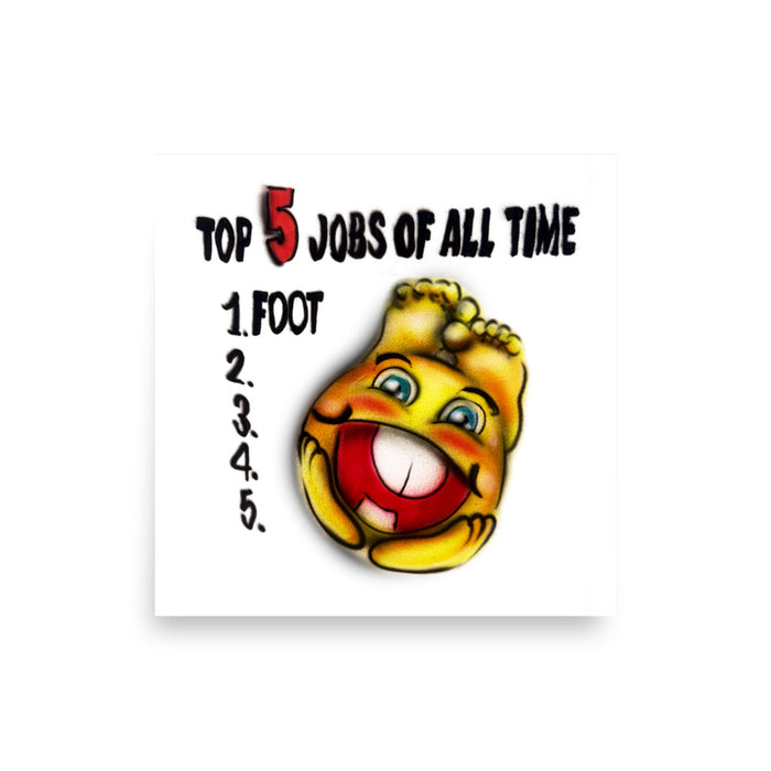 Top 5 Jobs Poster 18x18in